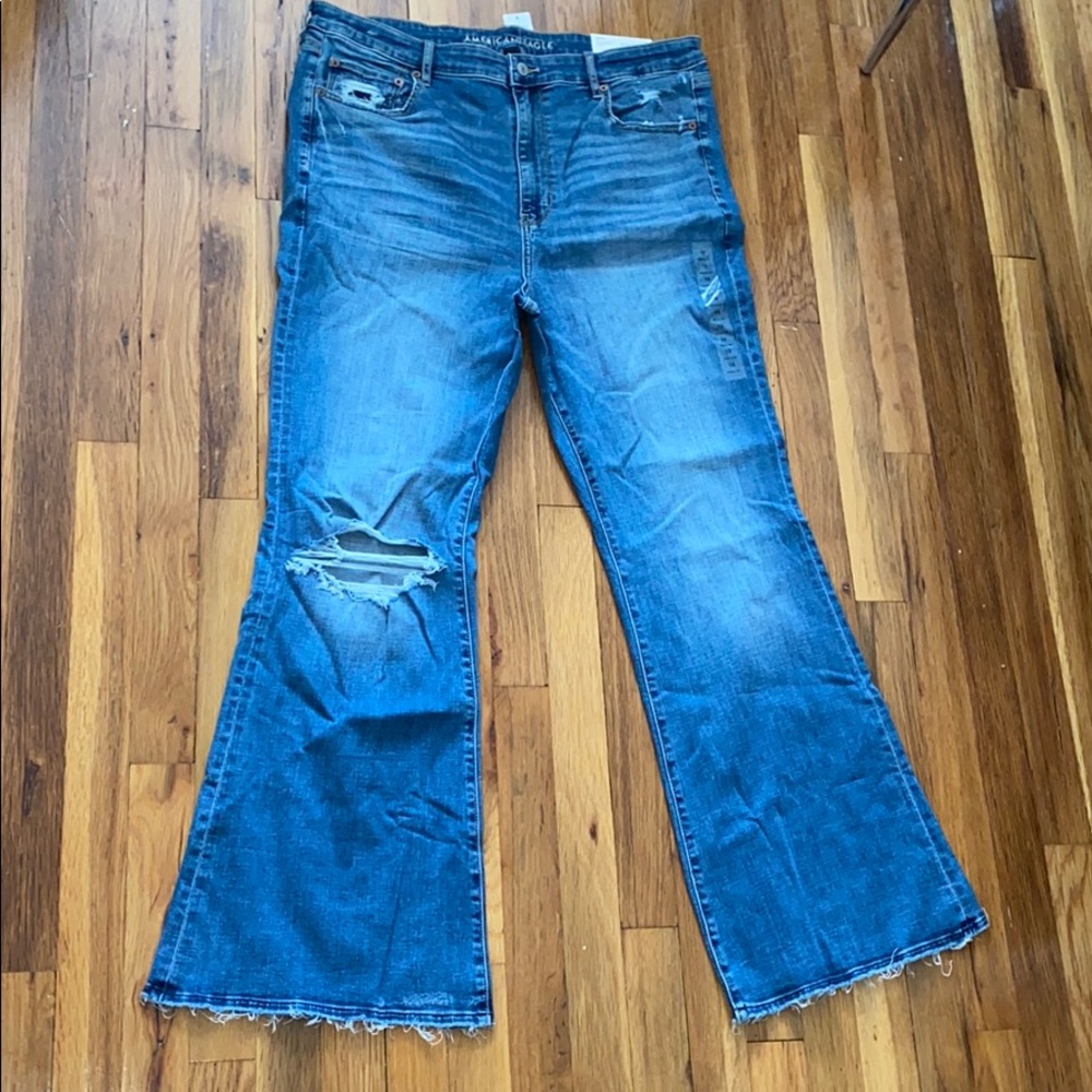 American Eagle Super High-Rise Flare Cool Stretch